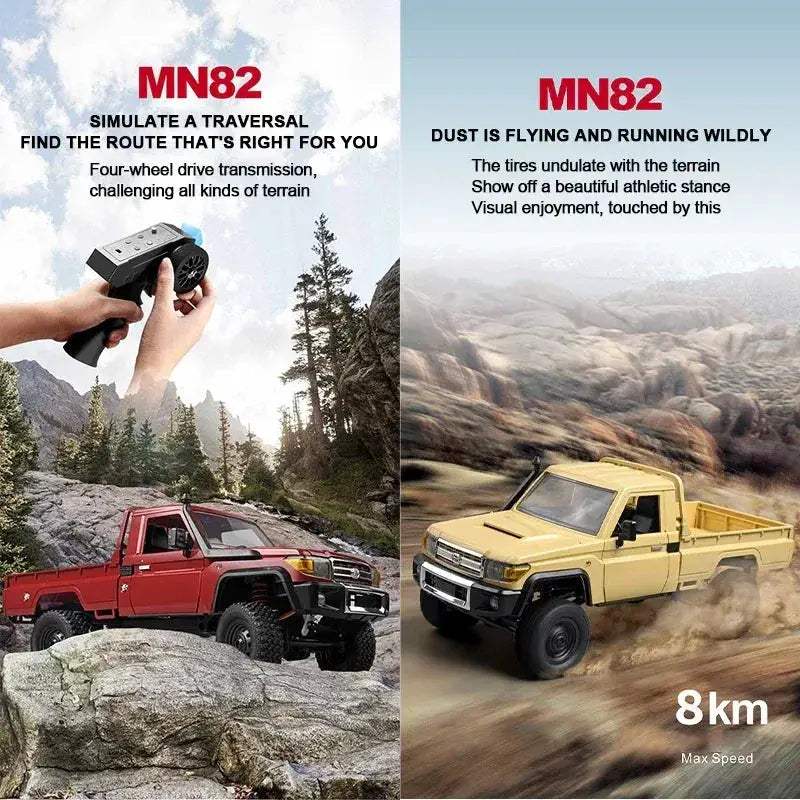 MN82 RC Car With LED Lights 4WD Realistic Performance - ToylandEU