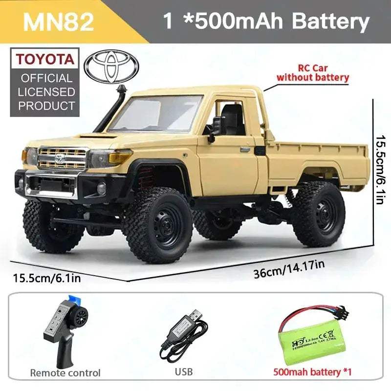 MN82 RC Car With LED Lights 4WD Realistic Performance - ToylandEU