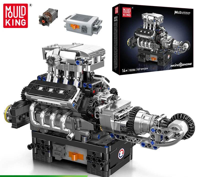 MOC 10206 SuperCar V8 Engine Building Block Set - ToylandEU