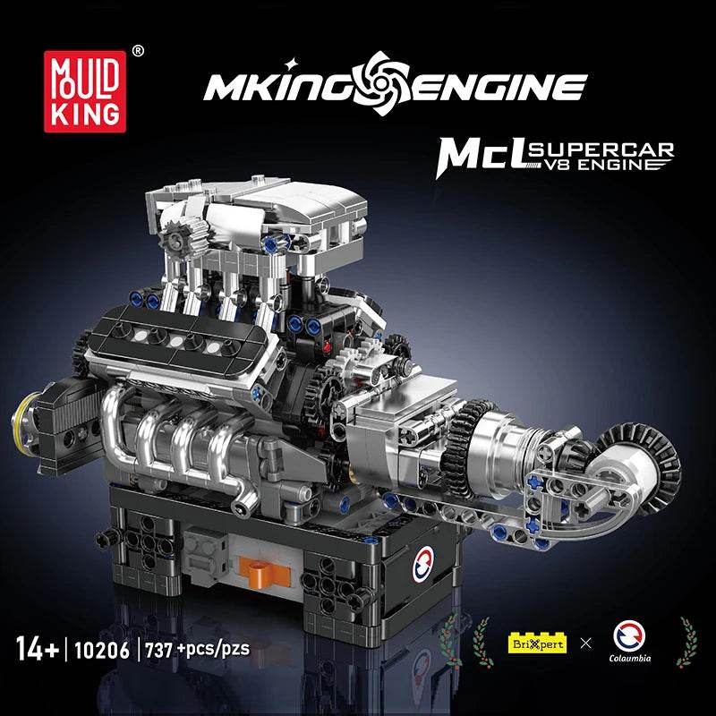 MOC 10206 SuperCar V8 Engine Building Block Set - ToylandEU