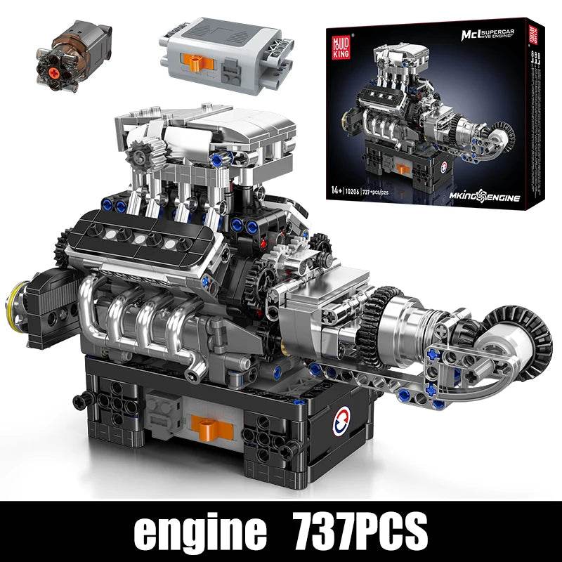 MOC 10206 SuperCar V8 Engine Building Block Set - ToylandEU