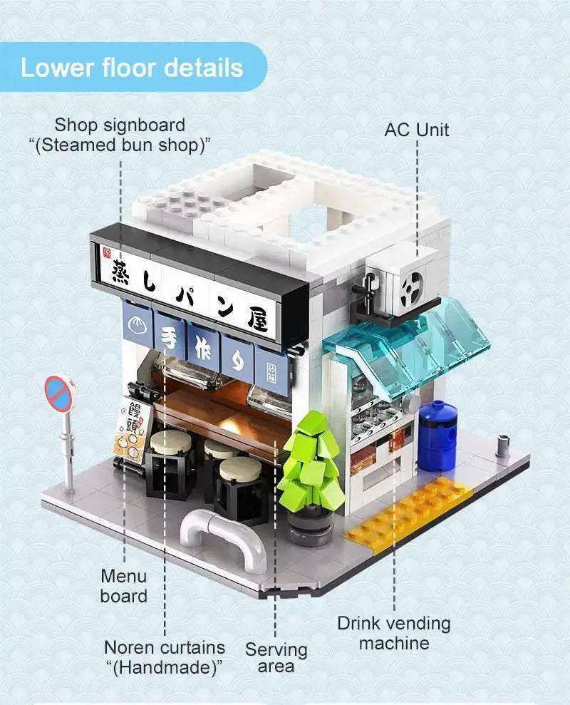 1108Pcs Japanese Steamed Bun House Building Blocks Kids Gifts - ToylandEU