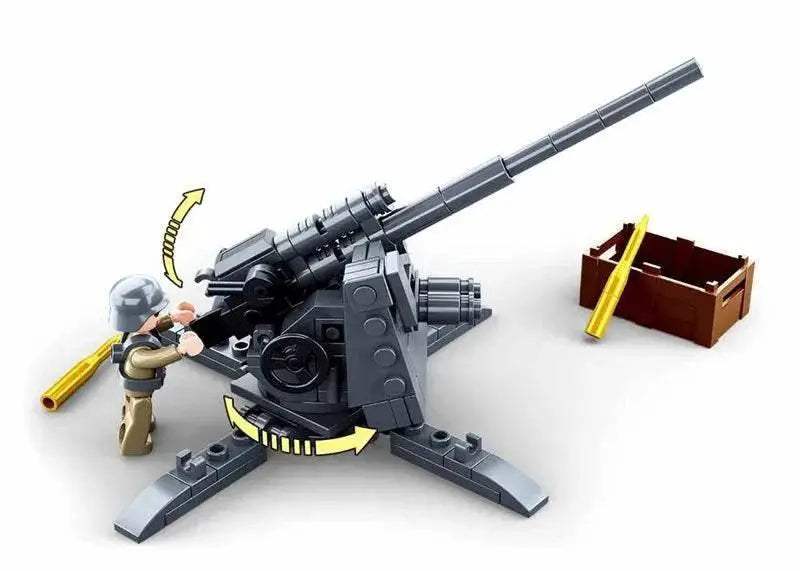 115PCS WW2 Military Weapon Building Blocks 88MM Flak Set - ToylandEU