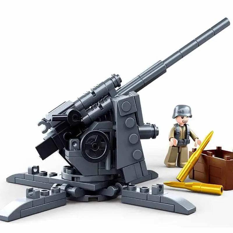 115PCS WW2 Military Weapon Building Blocks 88MM Flak Set - ToylandEU