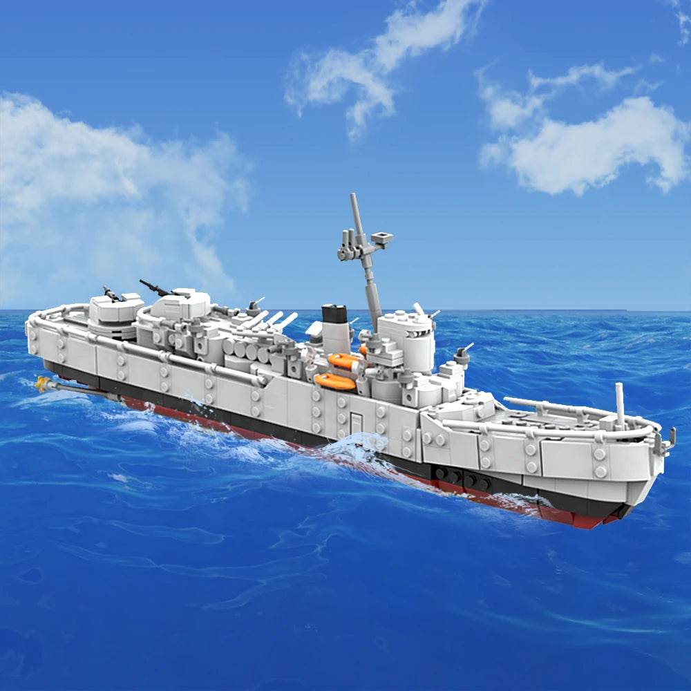 MOC-127569 Destroyer Model Bricks Space Ship Building Blocks Building Bricks MOC - ToylandEU