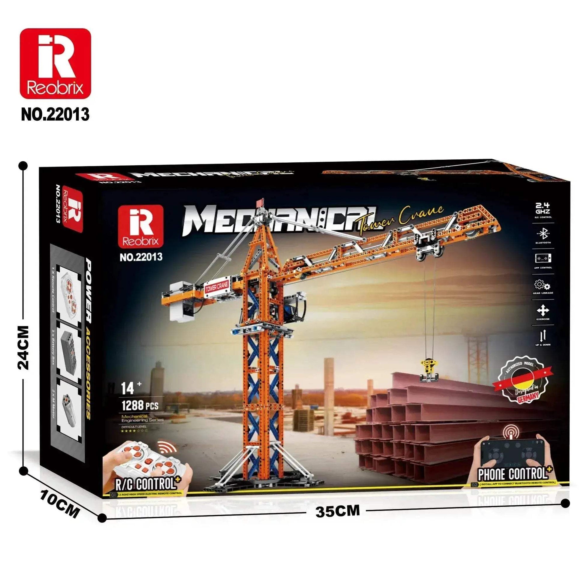  1288PCS Remote Control Tower Crane Building Blocks Toy -  ToylandEU™