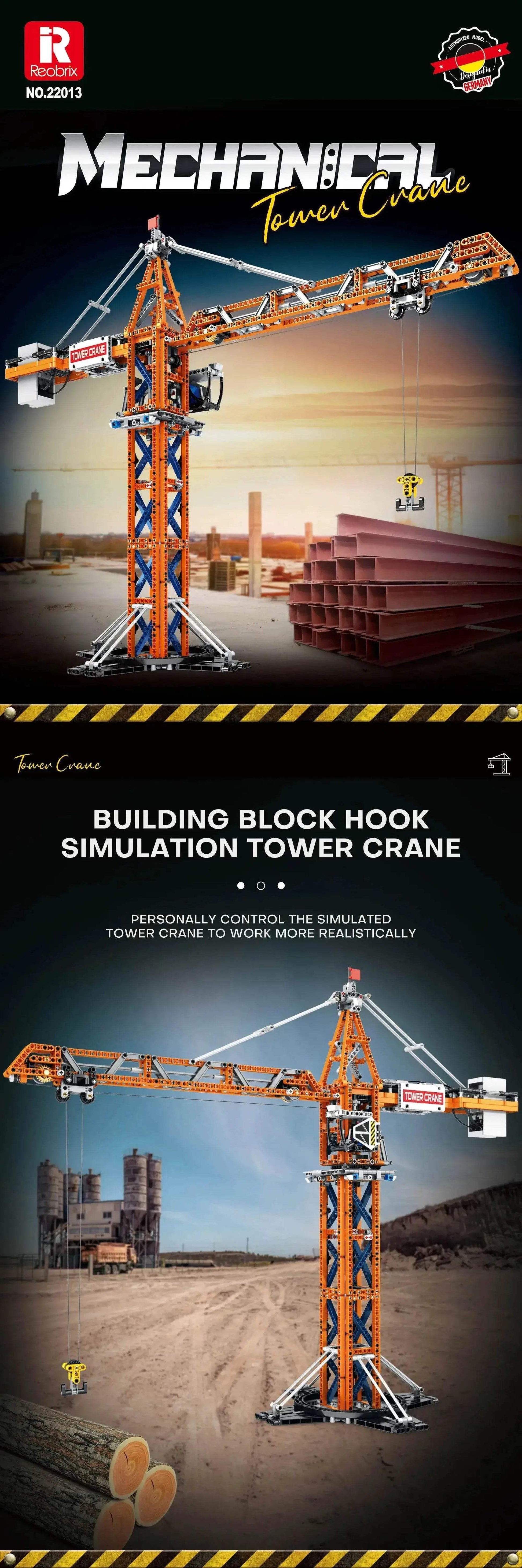  1288PCS Remote Control Tower Crane Building Blocks Toy -  ToylandEU™