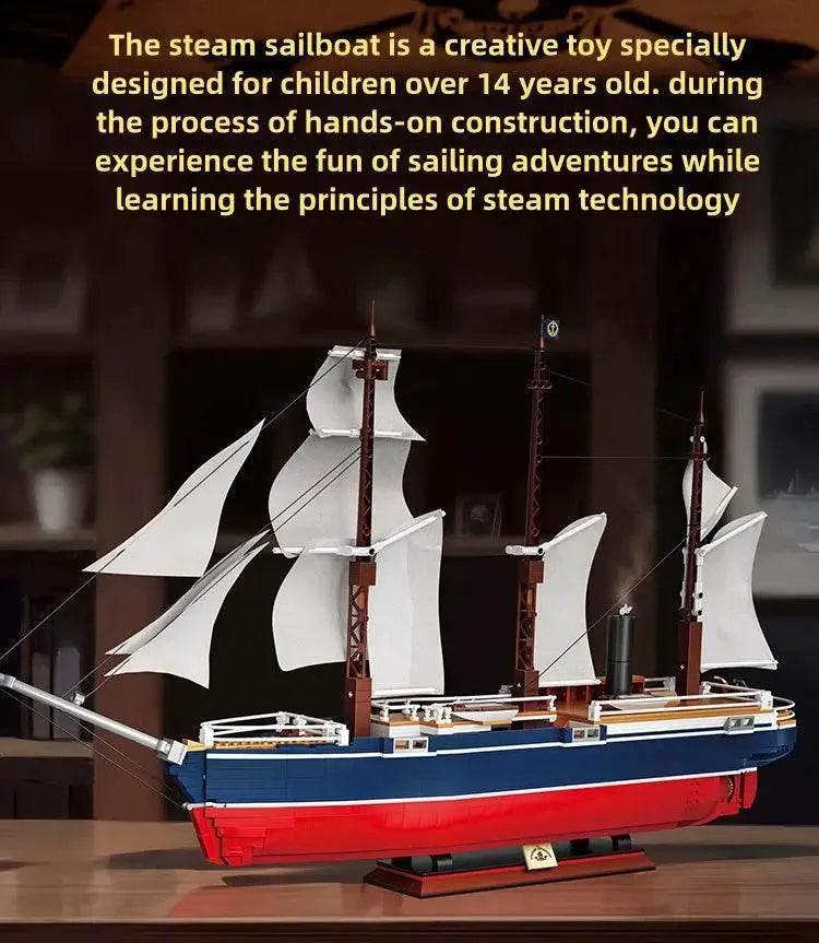  MOC 1424PCS Black Pirate Ship Building Blocks Skeleton Ghost Boat -  ToylandEU™
