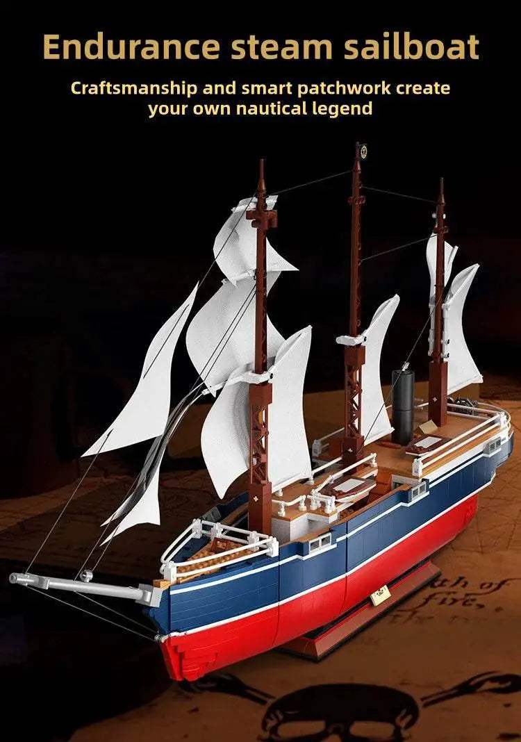 1424PCS Black Pirate Ship Building Blocks Skeleton Ghost Boat - ToylandEU