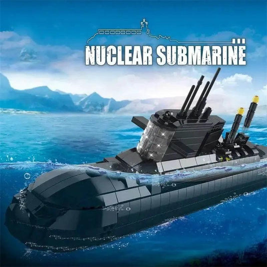  MOC 1498PCS Military Large Strategic Nuclear Submarine Building Blocks Warship Arms Model Bricks Set for Kids DIY Toys -  ToylandEU™