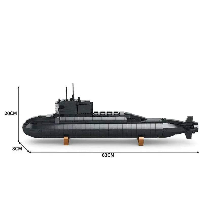  MOC 1498PCS Military Large Strategic Nuclear Submarine Building Blocks Warship Arms Model Bricks Set for Kids DIY Toys -  ToylandEU™