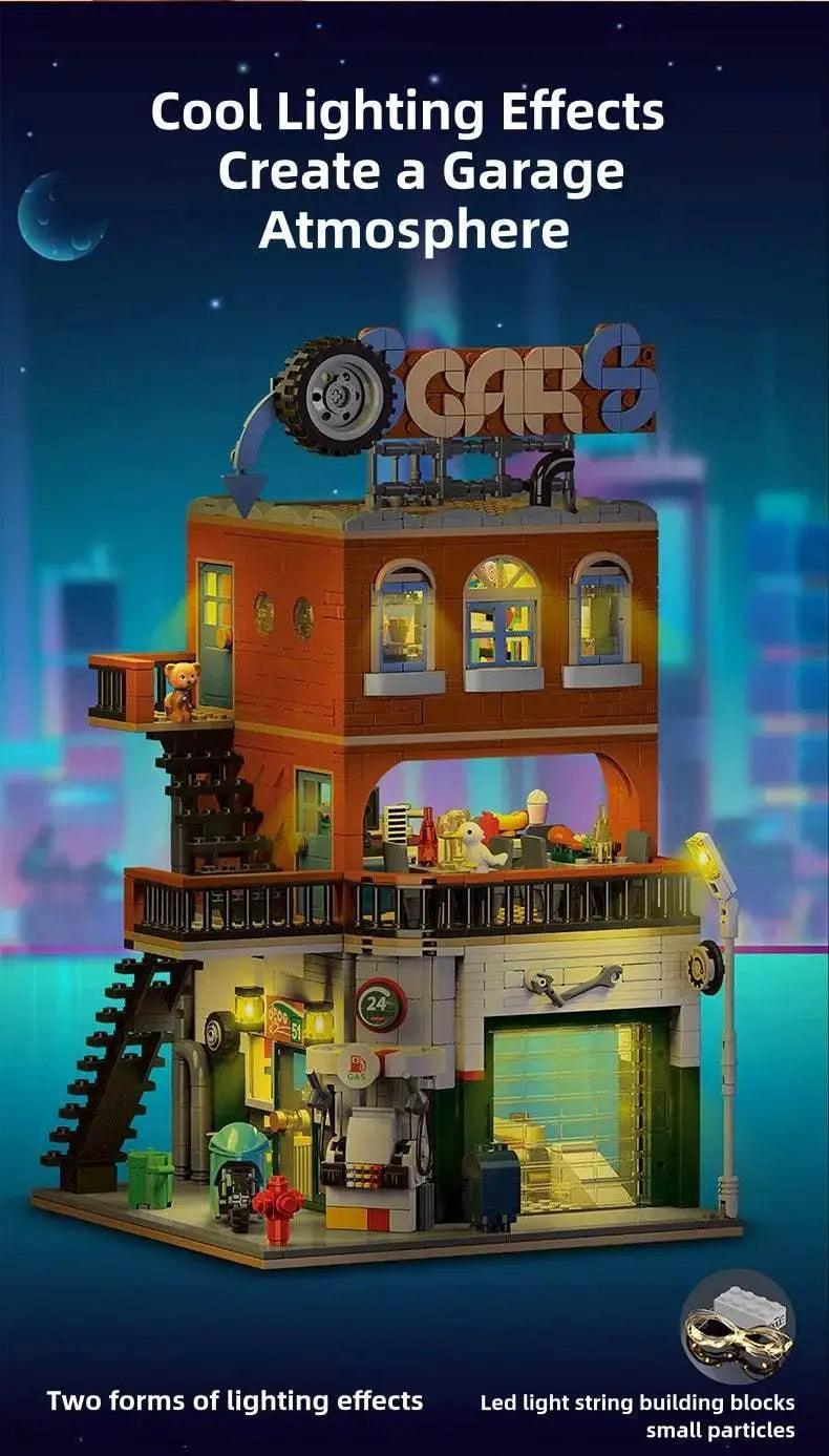  MOC 1637PCS Cities Repair Shop Building Blocks Classic City Model -  ToylandEU™