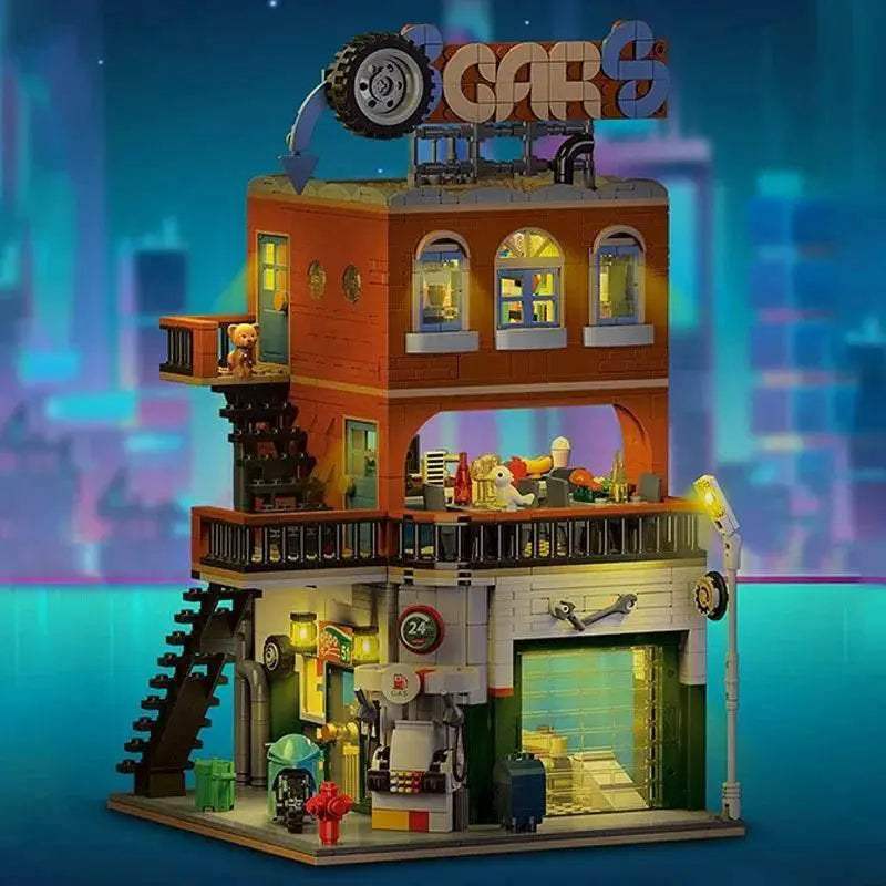 1637PCS Cities Repair Shop Building Blocks Classic City Model - ToylandEU