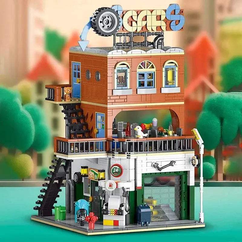 1637PCS Cities Repair Shop Building Blocks Classic City Model - ToylandEU