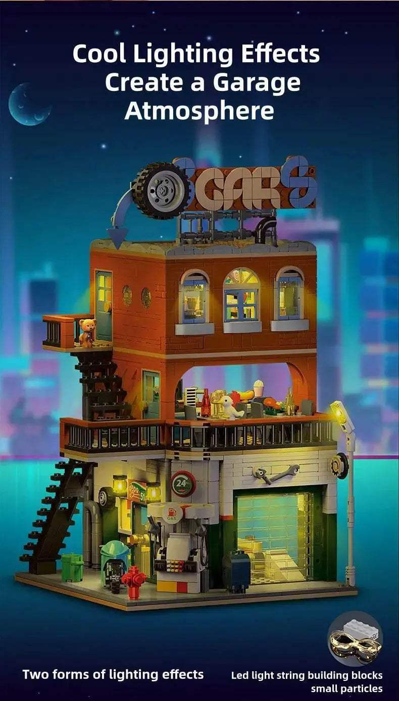 1637PCS Cities Repair Shop Building Blocks Classic City Model - ToylandEU
