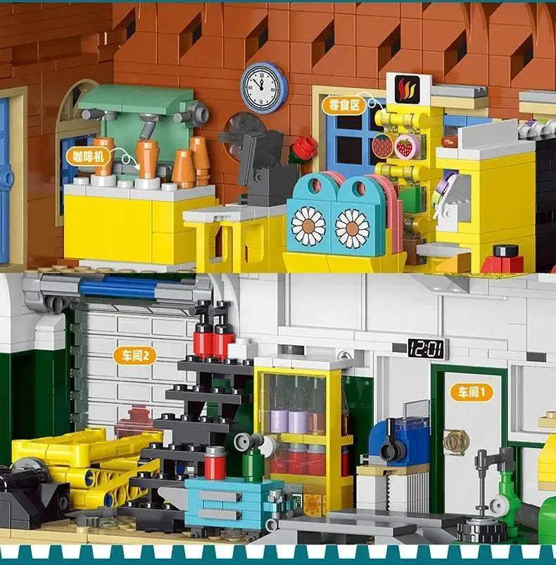 1637PCS Cities Repair Shop Building Blocks Classic City Model - ToylandEU
