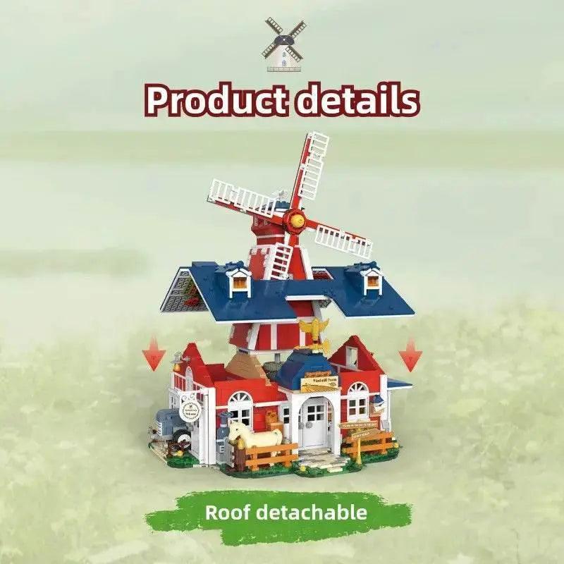  MOC 1810PCS Windmill Farm Building Blocks Set With USB Light -  ToylandEU™