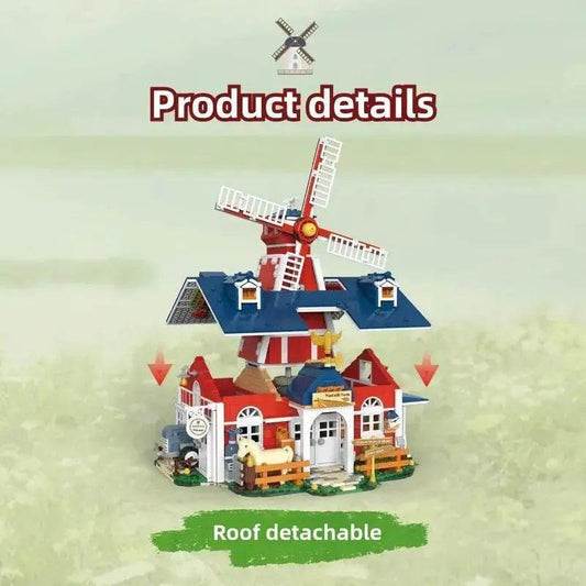  MOC 1810PCS Windmill Farm Building Blocks Set With USB Light -  ToylandEU™