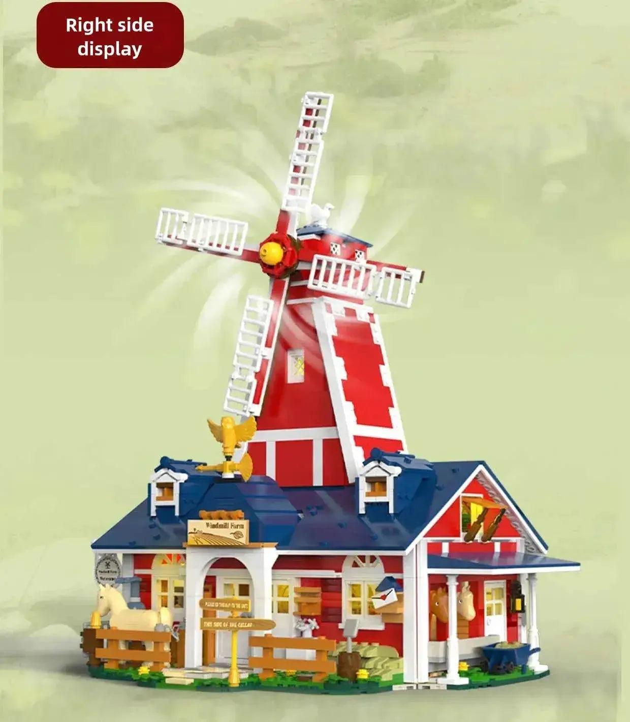  MOC 1810PCS Windmill Farm Building Blocks Set With USB Light -  ToylandEU™