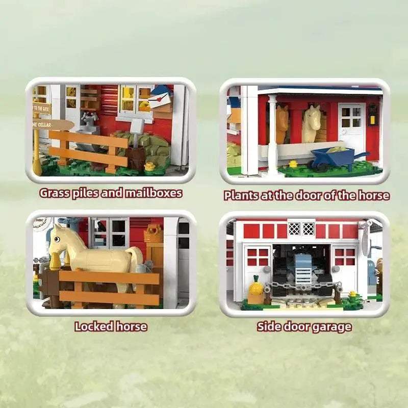 1810PCS Windmill Farm Building Blocks Set With USB Light - ToylandEU