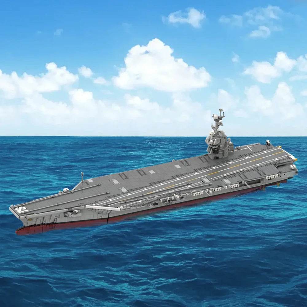MOC-192566 CVN-78 Battleships Model Building Blocks Gift - ToylandEU