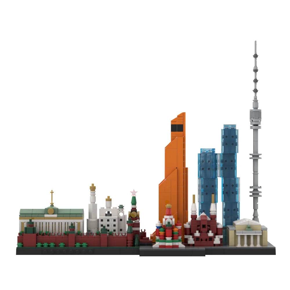MOC-193781 Moscow Skyline Model Building Blocks Gift Set Building Bricks MOC - ToylandEU