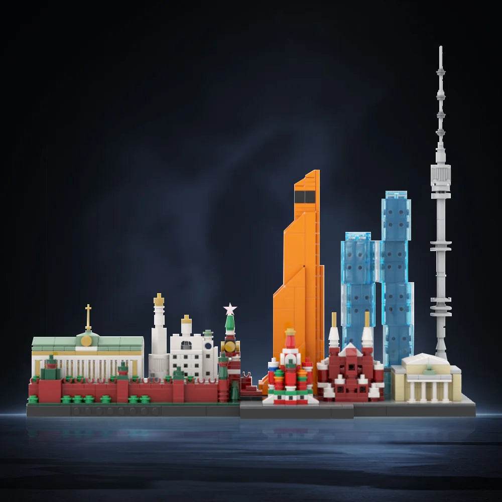 MOC-193781 Moscow Skyline Model Building Blocks Gift Set Building Bricks MOC - ToylandEU
