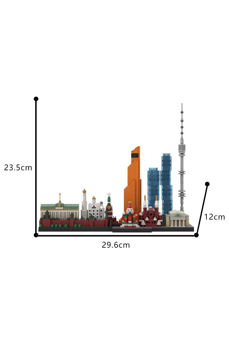 MOC-193781 Moscow Skyline Model Building Blocks Gift Set Building Bricks MOC - ToylandEU