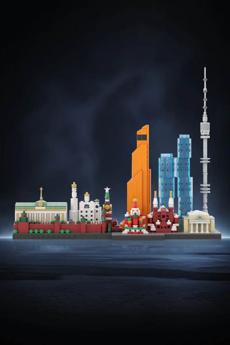 MOC-193781 Moscow Skyline Model Building Blocks Gift Set Building Bricks MOC - ToylandEU