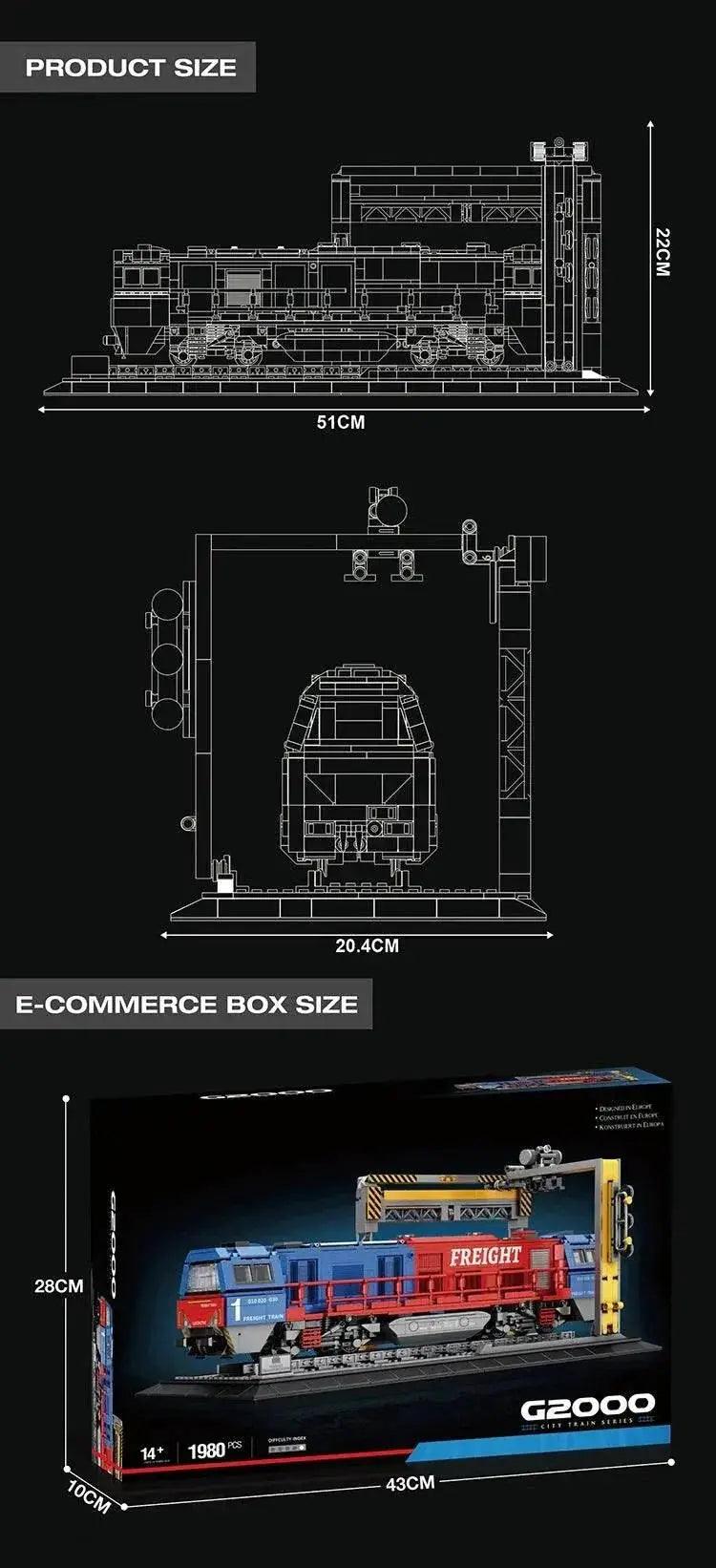  MOC 1980PCS G200 Passenger Train Building Blocks City Transport -  ToylandEU™