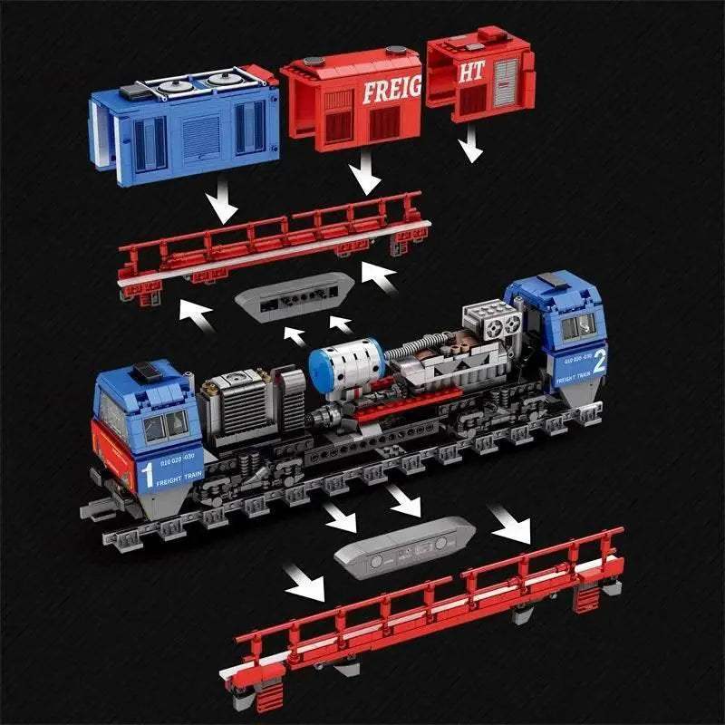 1980PCS G200 Passenger Train Building Blocks City Transport - ToylandEU
