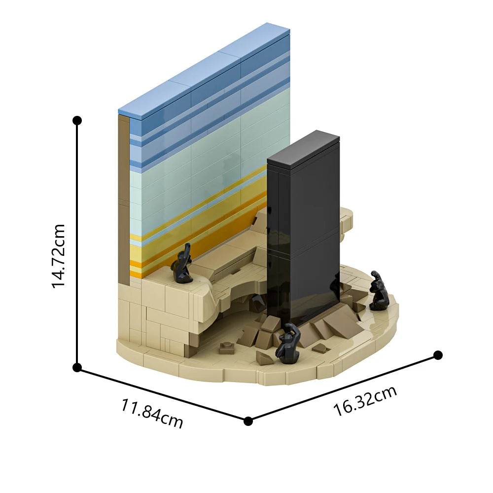 MOC 2001 A Space Odyssey Postcard Model Building Blocks Gift Building Bricks MOC - ToylandEU
