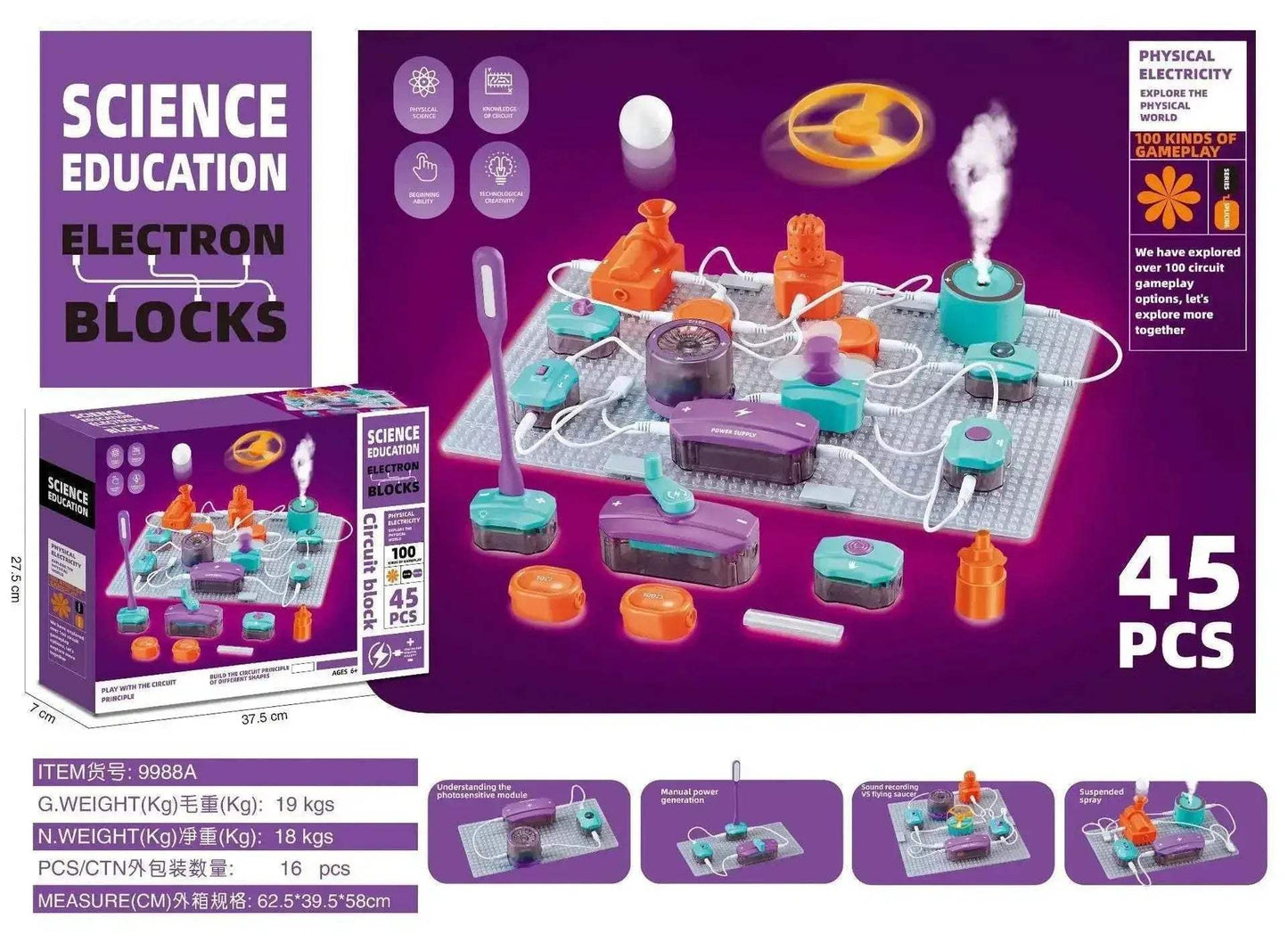 2025 Children's Science Experiment Physics Circuit Building Blocks Assembly Puzzle Educational DIY Toys - ToylandEU