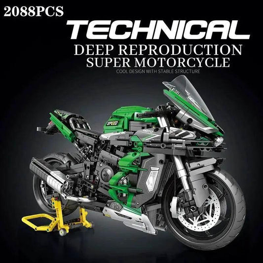  MOC 2088PCS H2 SX Motorcycle Building Blocks City Racing Model -  ToylandEU™