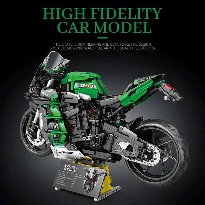  MOC 2088PCS H2 SX Motorcycle Building Blocks City Racing Model -  ToylandEU™