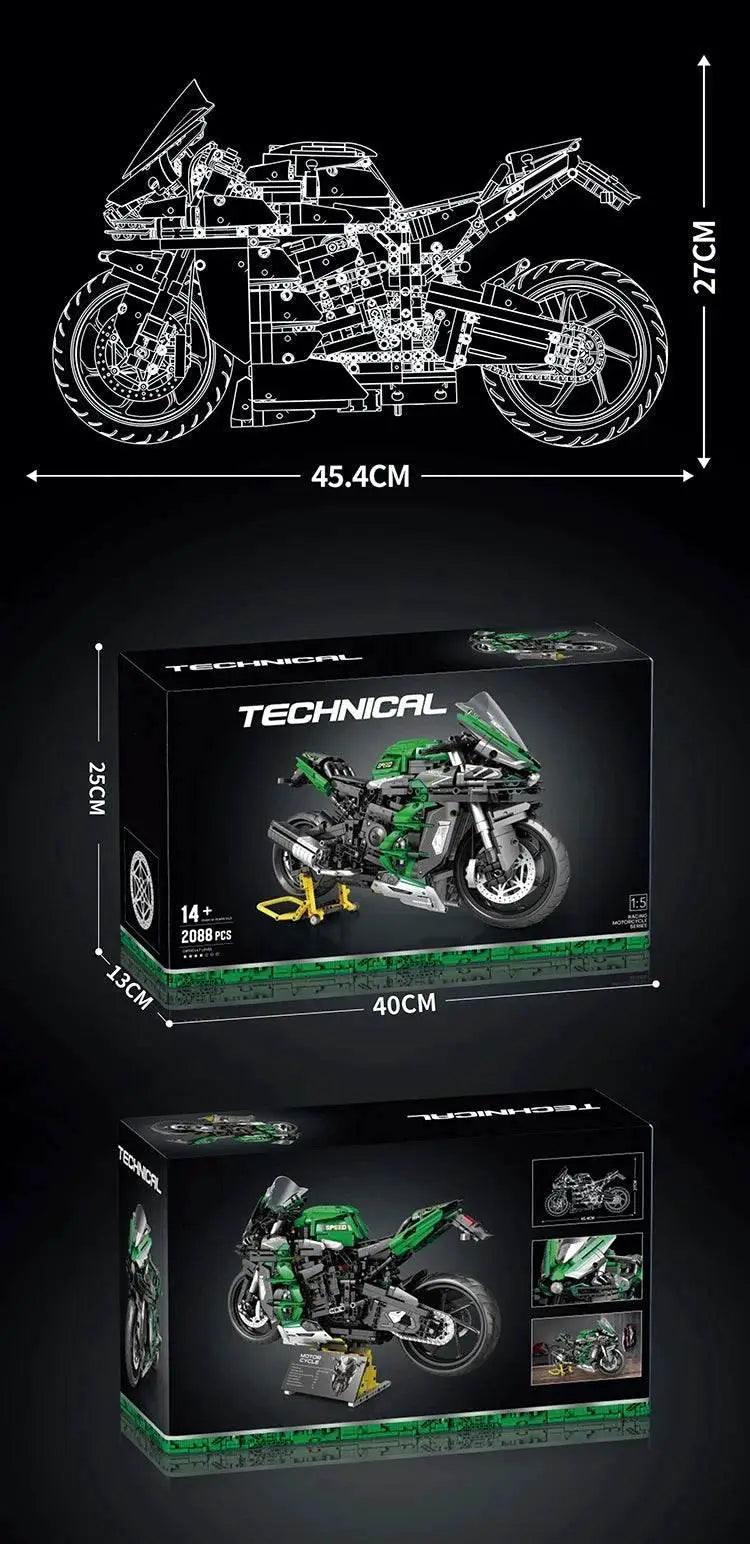  MOC 2088PCS H2 SX Motorcycle Building Blocks City Racing Model -  ToylandEU™