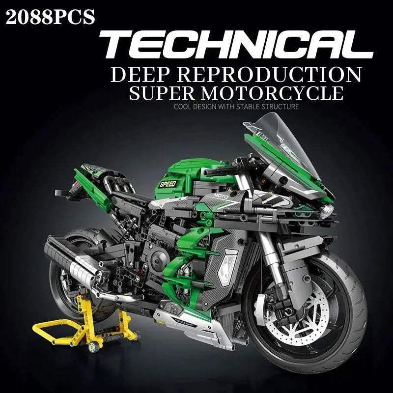 2088PCS H2 SX Motorcycle Building Blocks City Racing Model - ToylandEU