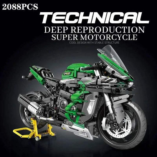  MOC 2088PCS H2 SX Motorcycle Building Blocks City Racing Model -  ToylandEU™