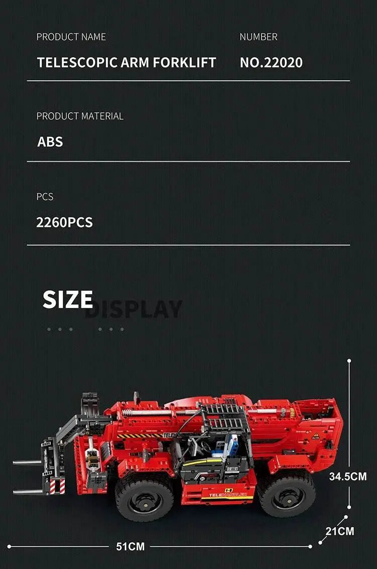 2260PCS Telescopic Forklift Building Blocks Remote Control Car - ToylandEU