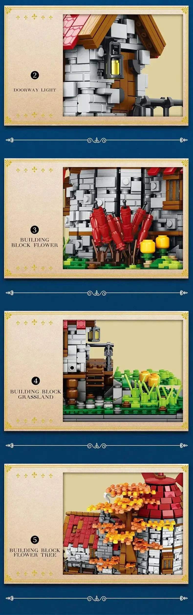 2296PCS Windmill Tree House Mill Street View Building Blocks - ToylandEU