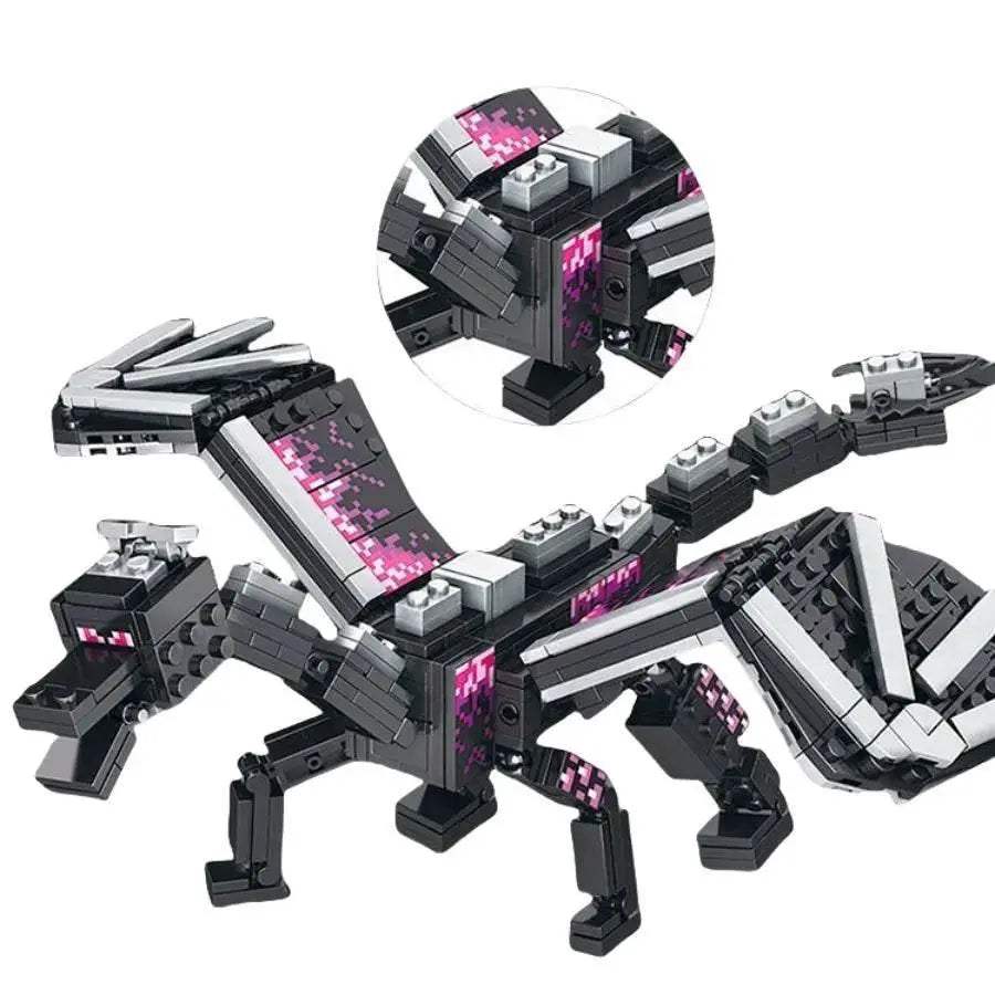 246pcs Black Pixel Dragon Movie Model Building Blocks Set - ToylandEU