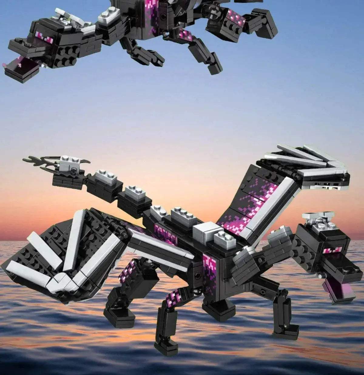 246pcs Black Pixel Dragon Movie Model Building Blocks Set - ToylandEU