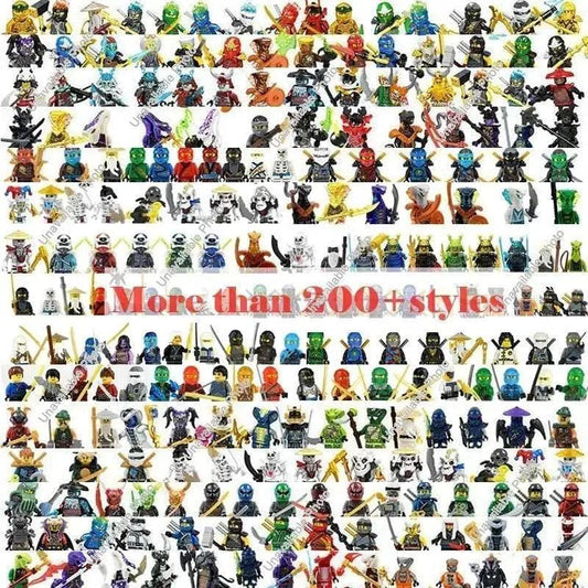  MOC 24Pcs Mini Ninja Motorcycle Action Figures Building Blocks Skeleton Soldiers Snakes Warrior Samurai Anime Movie Bricks Kids Toys -  ToylandEU™