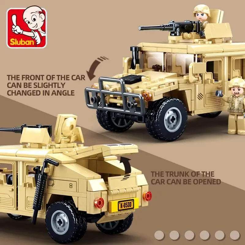 265PCS WW2 Military SWAT H2 Assault Vehicle Building Blocks - ToylandEU