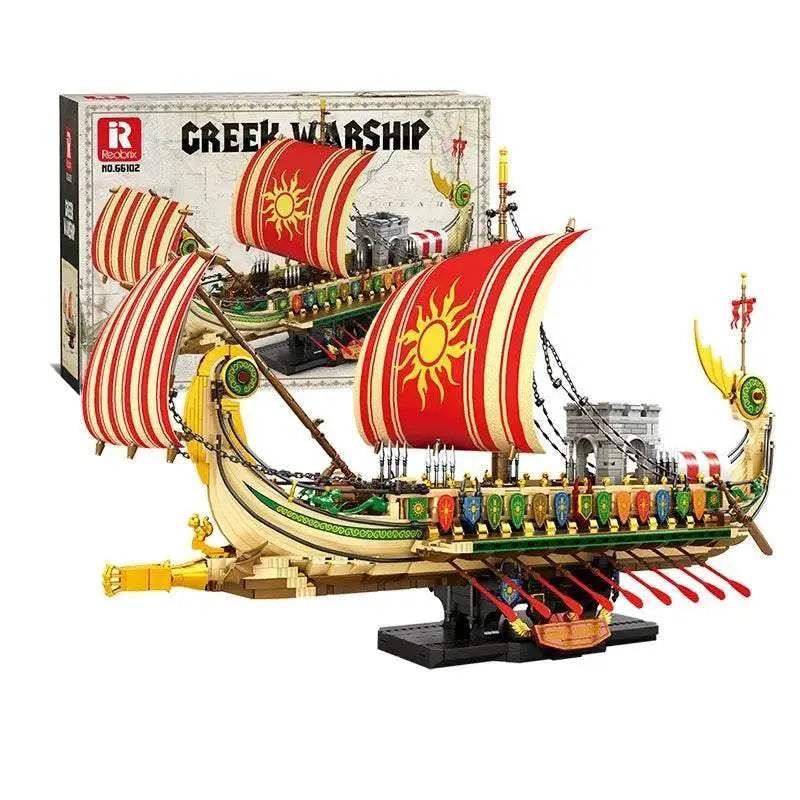 2896pcs Kids Building Blocks Toys Greek Warship Model Gift - ToylandEU