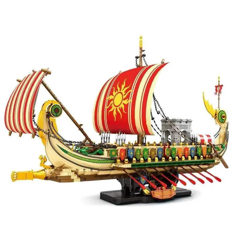 2896pcs Kids Building Blocks Toys Greek Warship Model Gift - ToylandEU