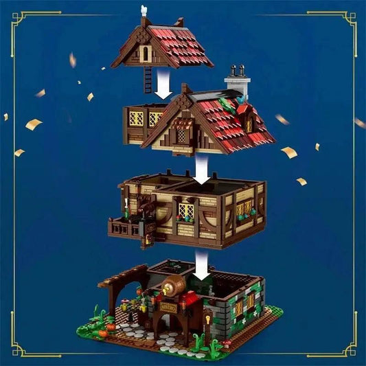  MOC 3114PCS Medieval Tavern Building Blocks European Street View -  ToylandEU™