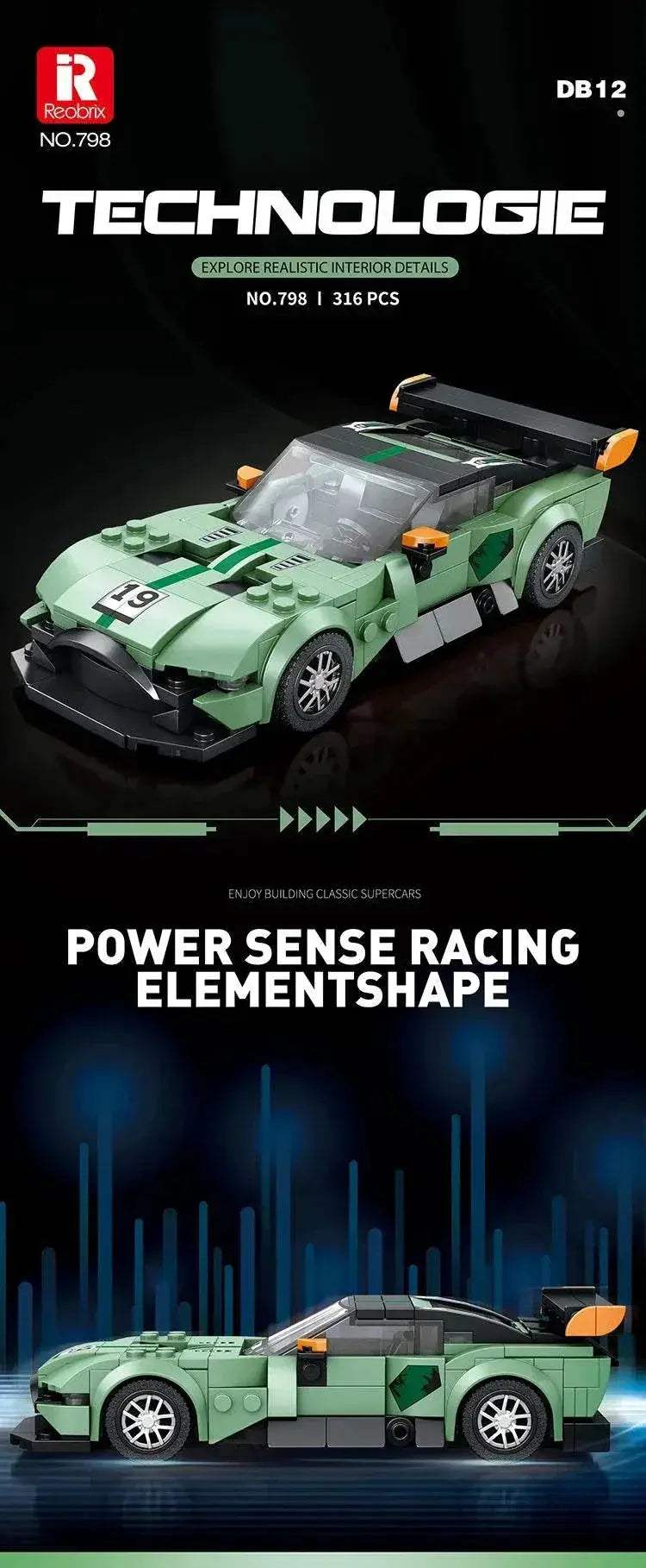 316PCS Champion Sports Car Building Blocks Creative Toy - ToylandEU