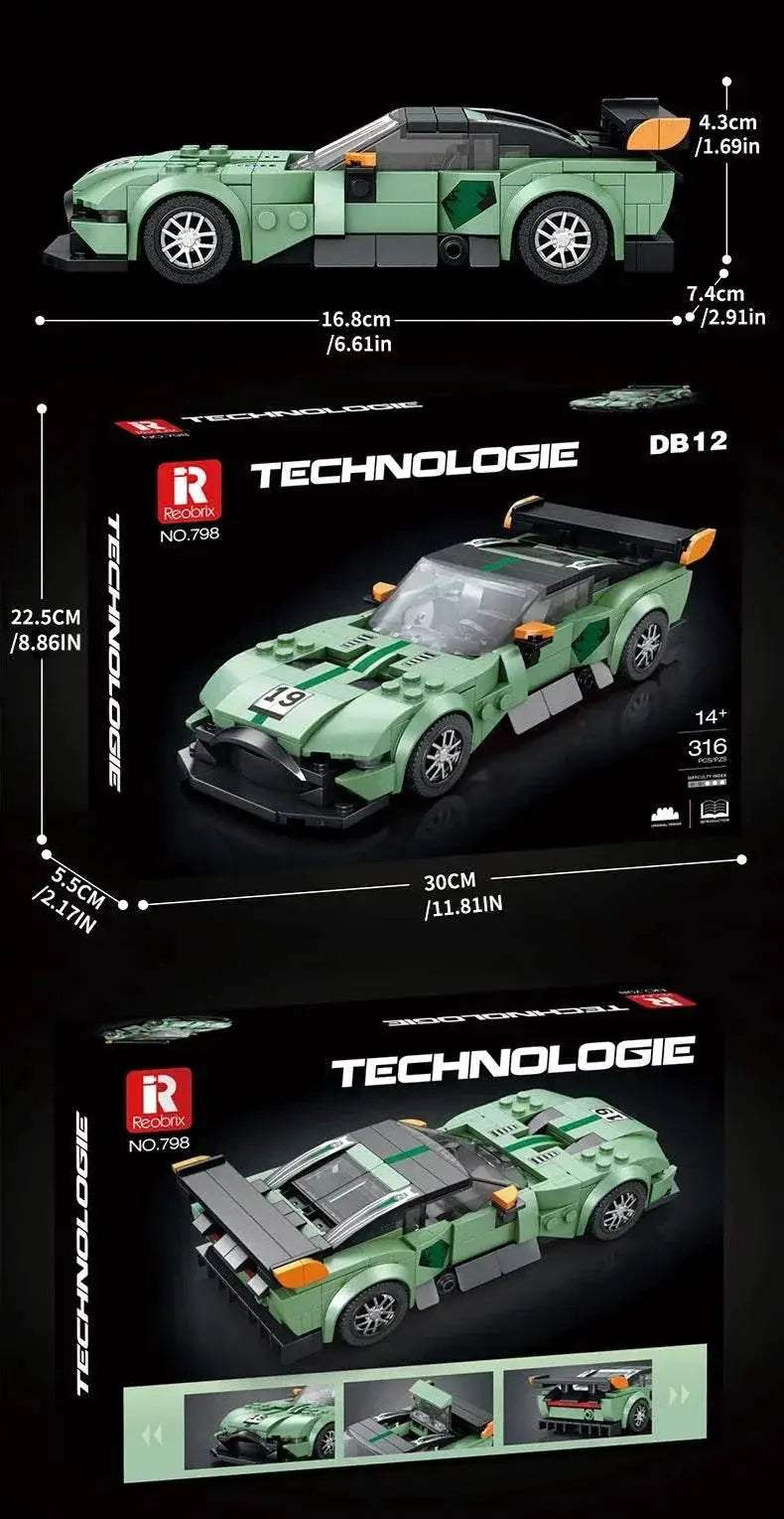 316PCS Champion Sports Car Building Blocks Creative Toy - ToylandEU