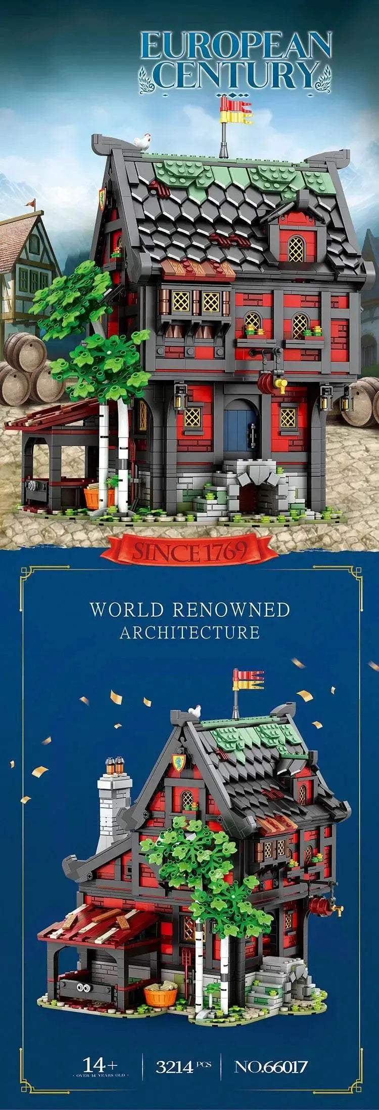 3214PCS Crusader Hotel Building Blocks MOC Model Kids Toys - ToylandEU